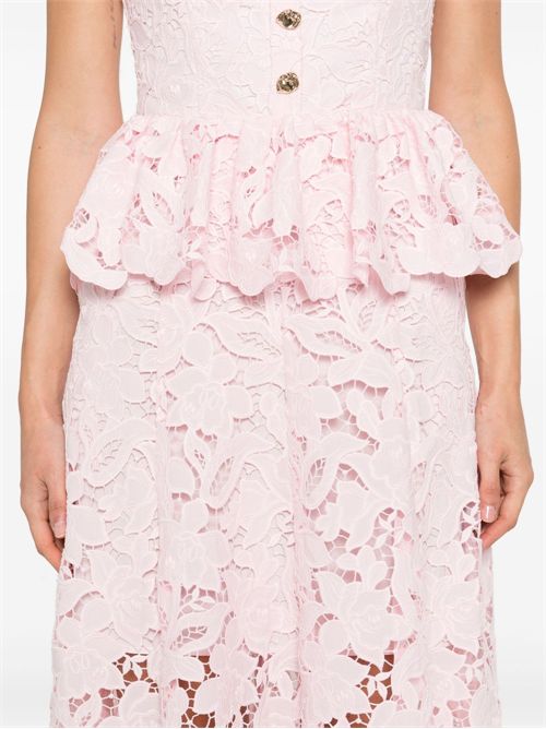 Peplum midi dress SELF PORTRAIT | PF25112MPINK